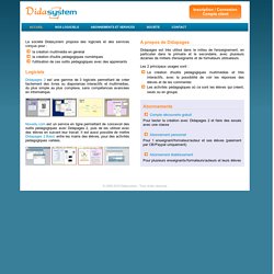 Logiciels et services pour l'enseignement, la formation et la création multimédia