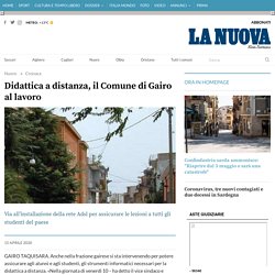 Didattica a distanza, il Comune di Gairo al lavoro - La Nuova Sardegna Nuoro