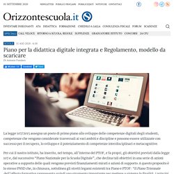 Piano per la didattica digitale integrata e Regolamento, modello da scaricare - Orizzonte Scuola Notizie