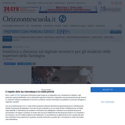 Didattica a distanza sul digitale terrestre per gli studenti delle superiori della Sardegna