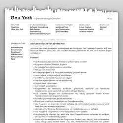 gnuVocabTrain - ein kostenloser Vokabeltrainer - Gnu York: IT- und EDV- Dienstleistungen in Dresden