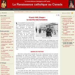 19 août 1942, Dieppe : Le sacrifice des Canadiens