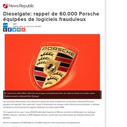 Dieselgate: rappel de 60.000 Porsche équipées de logiciels frauduleux