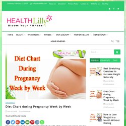 Diet Chart during Pregnancy Week by Week