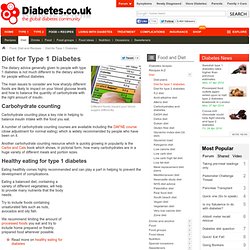 Diet for Type 1 Diabetes