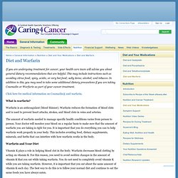 Diet and Warfarin - Caring4Cancer
