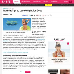 Top Diet Tips to Lose Weight for Good