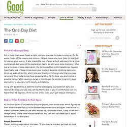 Dr. Oz One Day Diet - How the One Day Diet Works