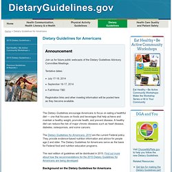 Dietary Guidelines for Americans