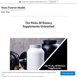 What Does Dietary Supplement Mean?