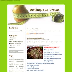 Mes recettes diététiques - Diététique en Creuse