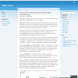 Casos de uso: diferenças entre include, extend e generalização