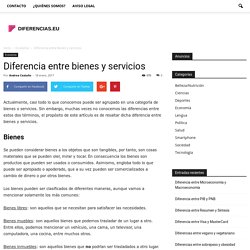 Diferencia entre bienes y servicios - Diferencias.eu