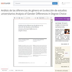 Análisis de las diferencias de género en la elección de estudios universitarios Analysis of Gender Differences in Degree Choice - PDF