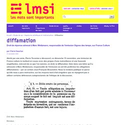 Diffamation - Les mots sont importants (lmsi.net)