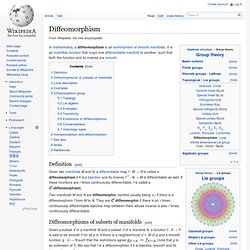 Diffeomorphism