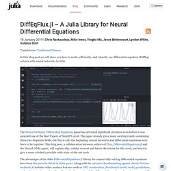 DiffEqFlux.jl – A Julia Library for Neural Differential Equations