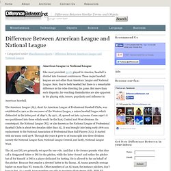 Difference Between American League and National League