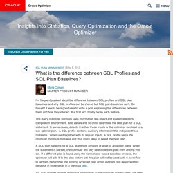 What is the difference between SQL Profiles and SQL Plan Baselines?