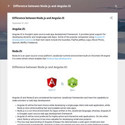 Difference between Node.js and AngularJS