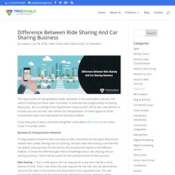 Difference between Ride Sharing and Car Sharing Business