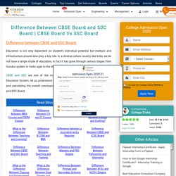 Difference between CBSE and SSC Board