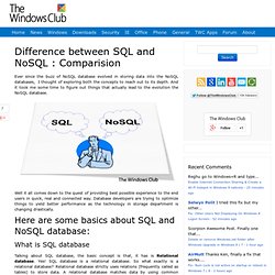 Difference between SQL and NoSQL : A Comparison