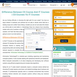 Difference Between CS Course And IT Courses