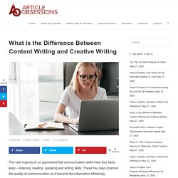 What is the Difference Between Content Writing and Creative Writing