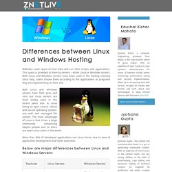 Difference between linux hosting and windows hosting
