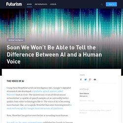 Soon We Won't Be Able to Tell the Difference Between AI and a Human Voice
