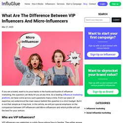 What Are The Difference Between VIP Influencers And Micro-Influencers