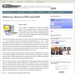 Difference Between NFS and CIFS
