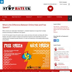 What is the Difference Between Online Hate and Free Speech?