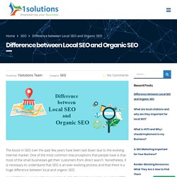 Difference between Local SEO and Organic SEO