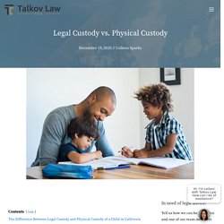 The Difference Between Legal Custody & Physical Custody