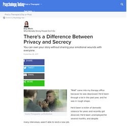 There's a Difference Between Privacy and Secrecy