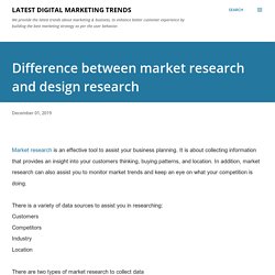 Difference between market research and design research