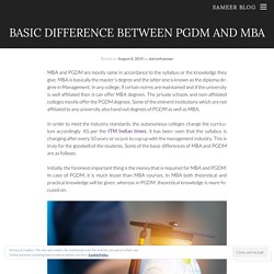 Basic Difference Between PGDM And MBA