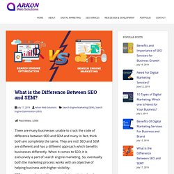 What is the Difference Between SEO and SEM? - Arkon Web Solutions