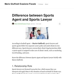 Difference between Sports Agent and Sports Lawyer