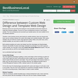 Difference between Custom Web Design and Template Web Design