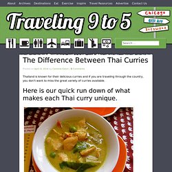 The Difference Between Thai Curries