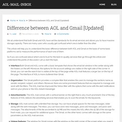 Difference Between AOL and Gmail [Updated]