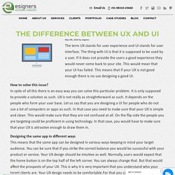 Difference Between UX And UI