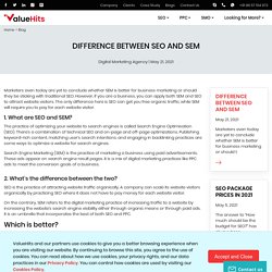 Difference Between Seo and Sem