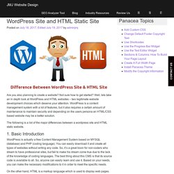 What's The Major Difference Between a WordPress Site and HTML Static Site