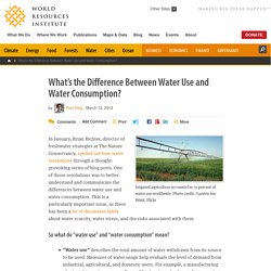 What’s the Difference Between Water Use and Water Consumption?