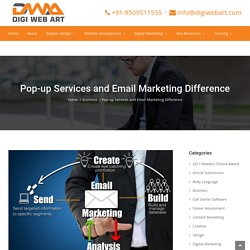 Pop up Services and Email Marketing Difference-Digiwebart