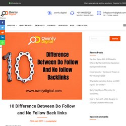 10 Difference between Dofollow and Nofollow Backlinks